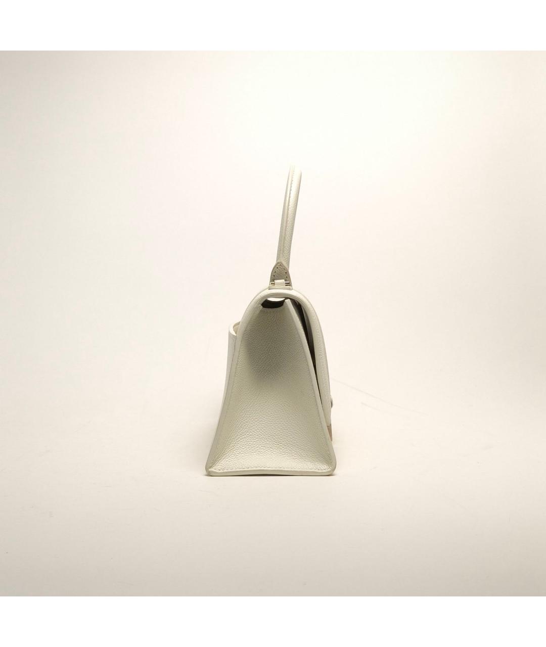 BALENCIAGA Белая кожаная сумка через плечо, фото 3
