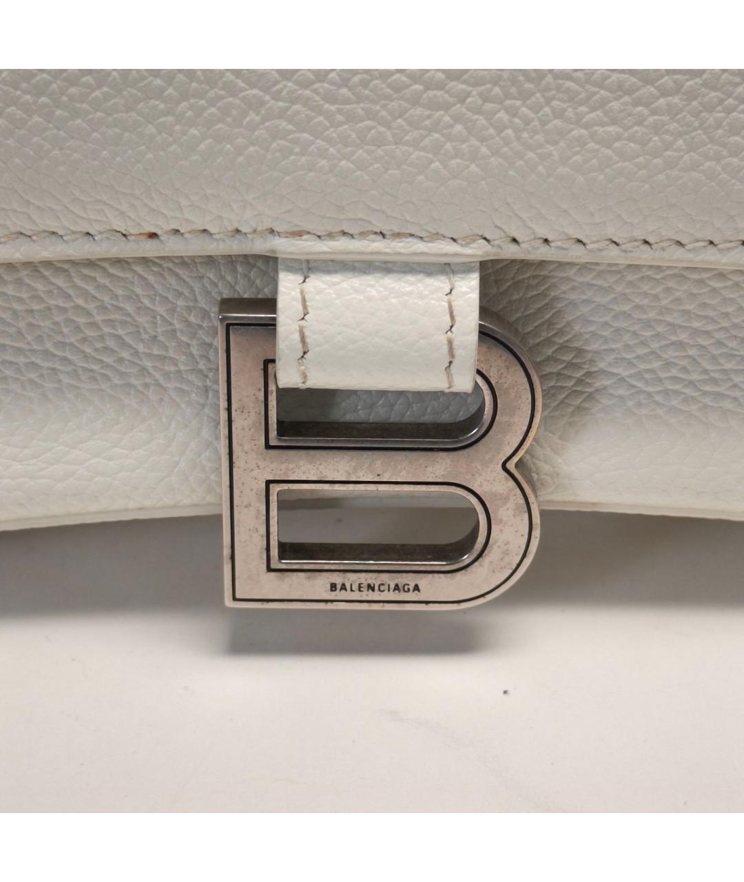 BALENCIAGA Белая кожаная сумка через плечо, фото 5