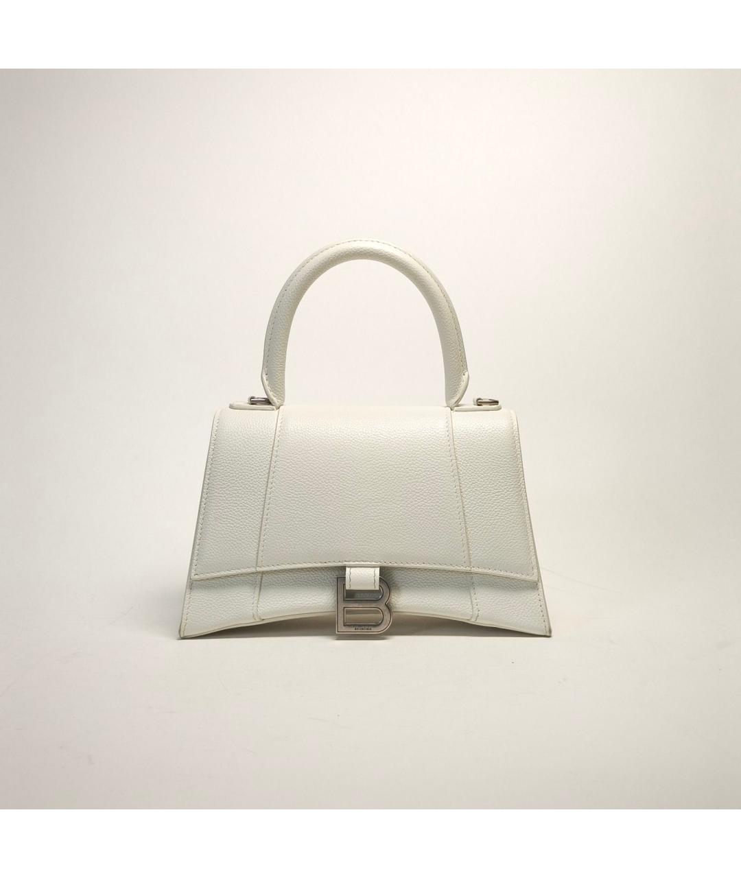 BALENCIAGA Белая кожаная сумка через плечо, фото 7