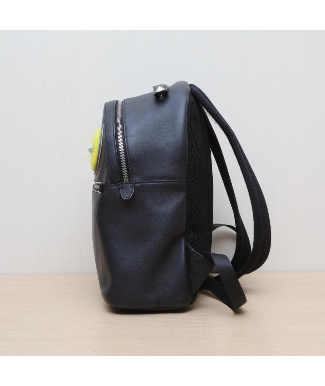 FENDI Черный кожаный рюкзак, фото 4