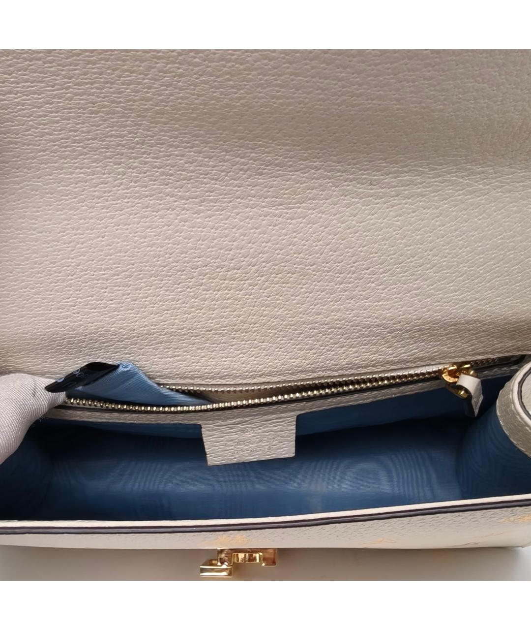 GUCCI Белая кожаная сумка через плечо, фото 8