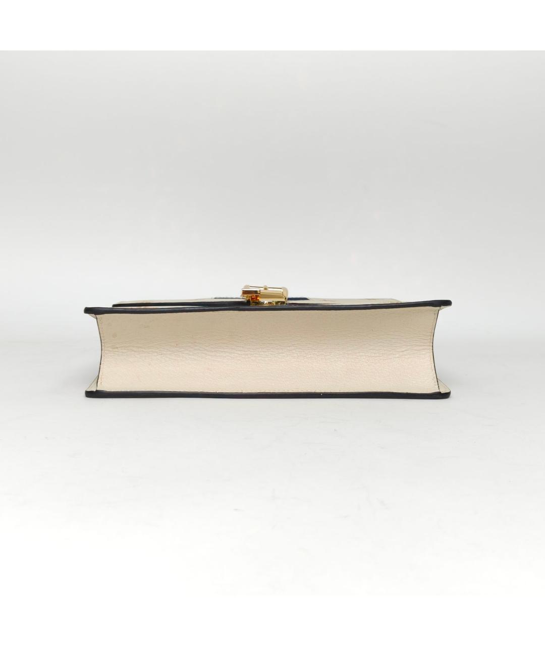 GUCCI Белая кожаная сумка через плечо, фото 6