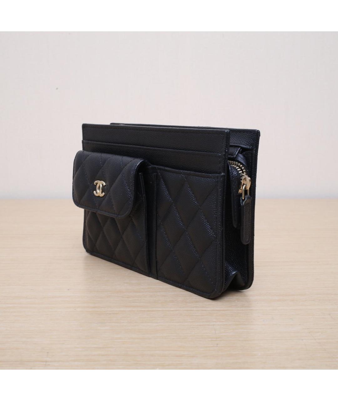 CHANEL Черная кожаная сумка через плечо, фото 4