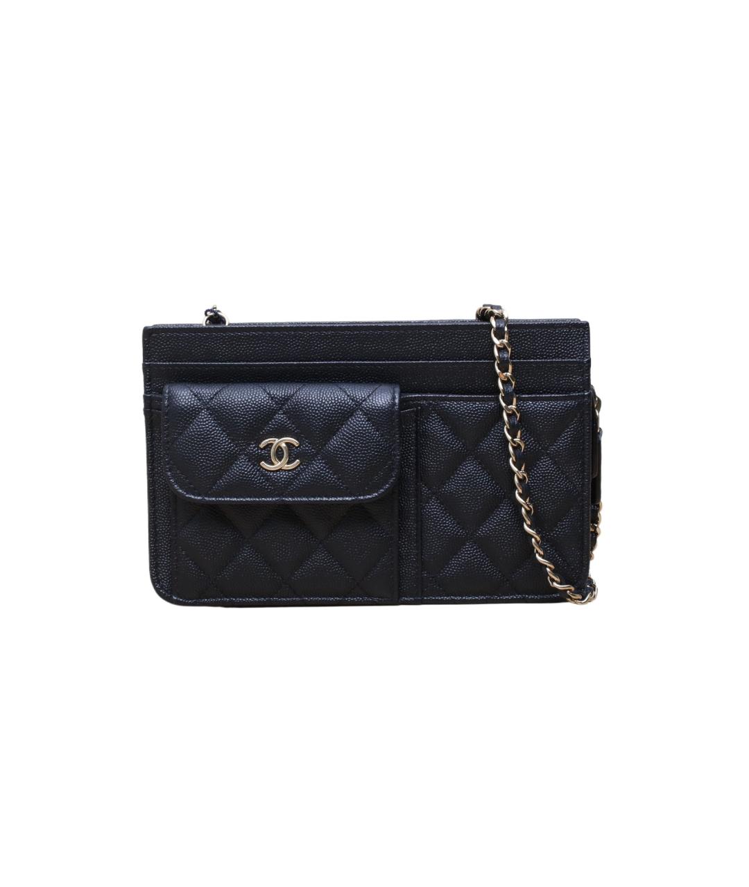 CHANEL Черная кожаная сумка через плечо, фото 1