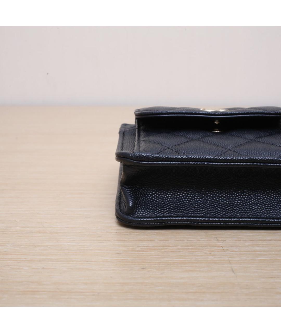 CHANEL Черная кожаная сумка через плечо, фото 9