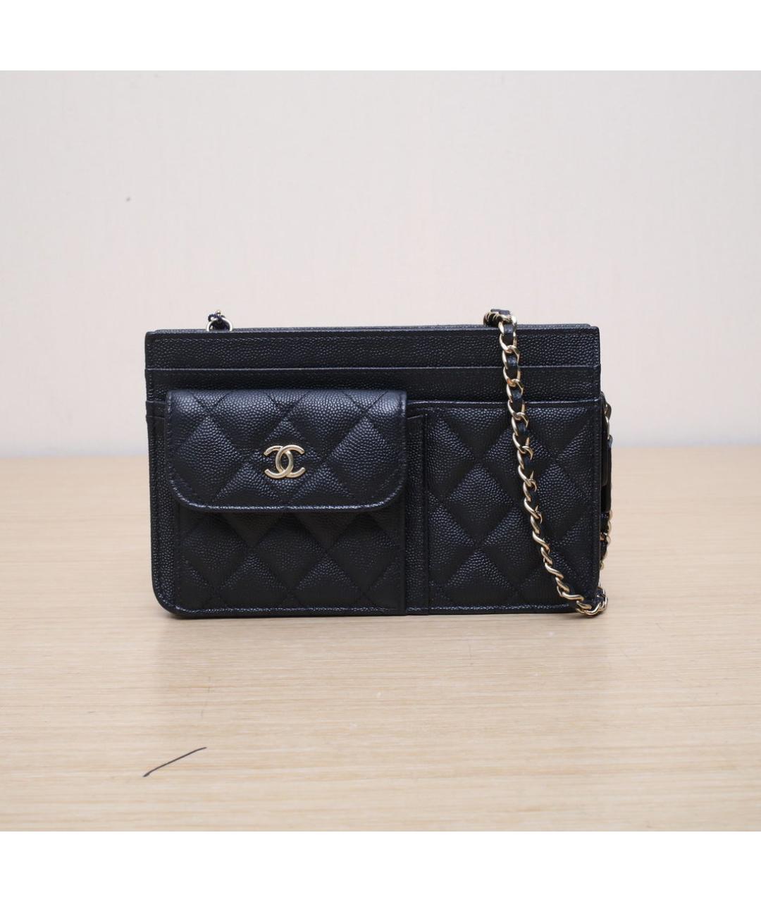 CHANEL Черная кожаная сумка через плечо, фото 3