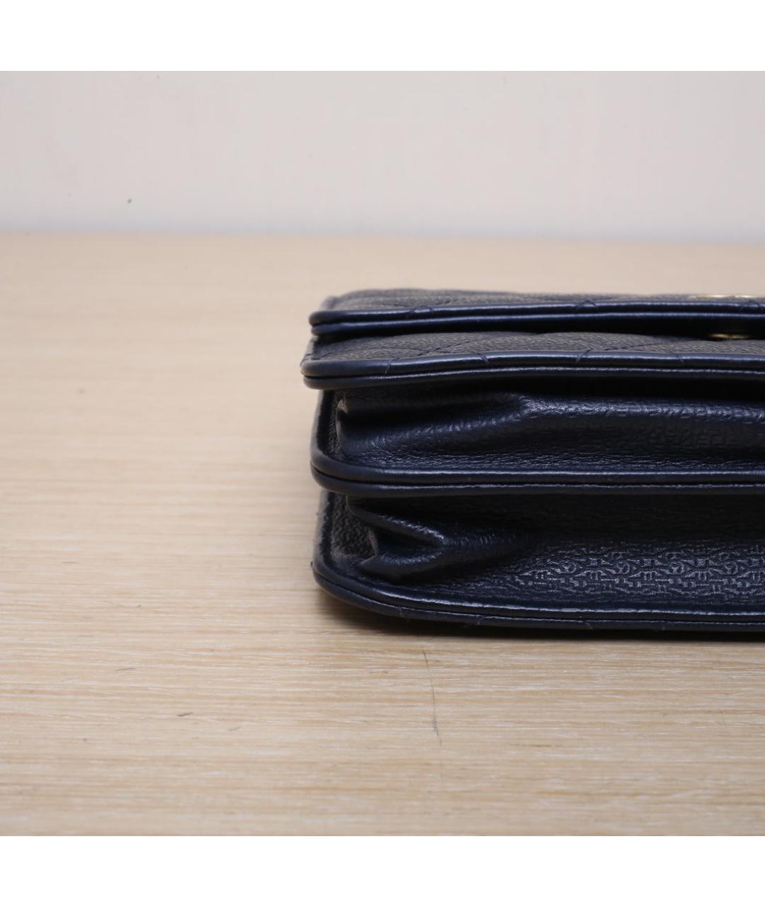 CHANEL Темно-синяя кожаная сумка через плечо, фото 9