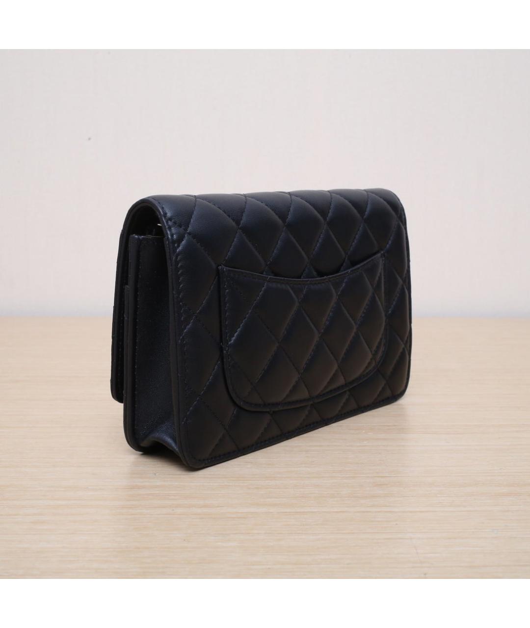 CHANEL Черная кожаная сумка через плечо, фото 6