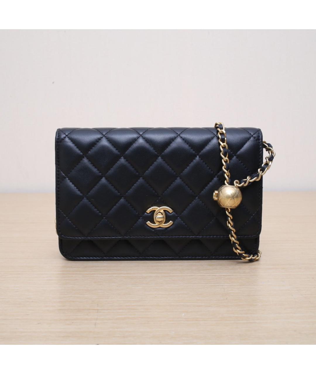 CHANEL Черная кожаная сумка через плечо, фото 3