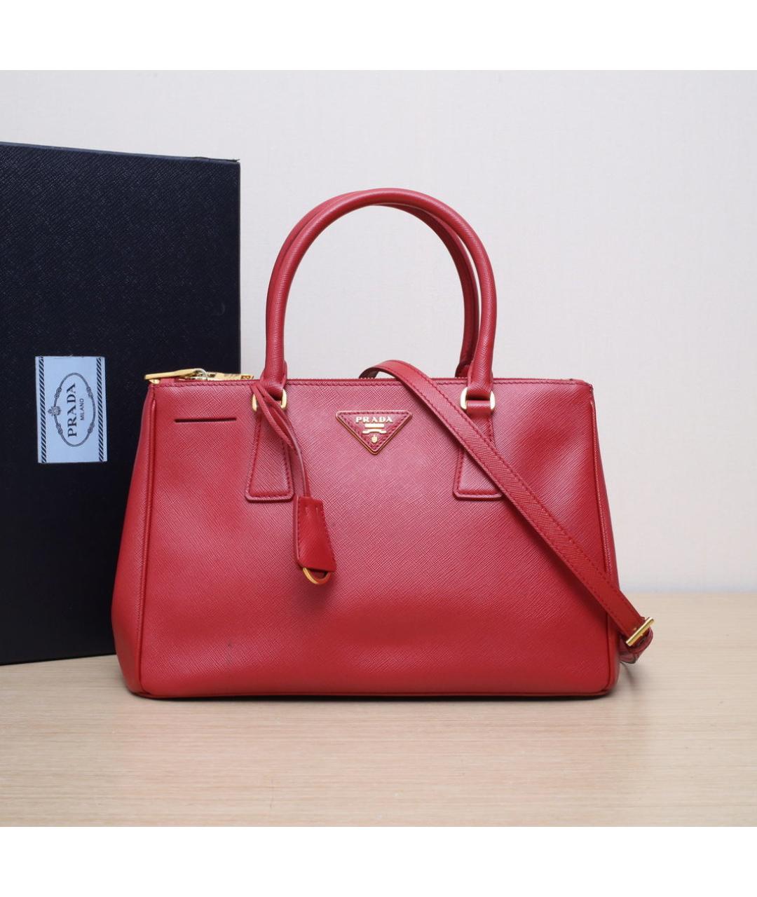 PRADA Красная кожаная сумка через плечо, фото 2
