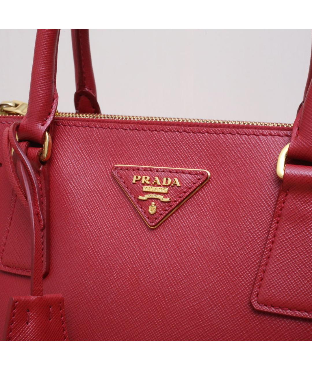 PRADA Красная кожаная сумка через плечо, фото 8