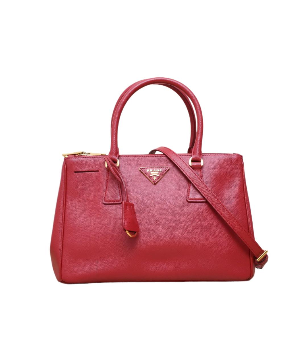 PRADA Красная кожаная сумка через плечо, фото 1