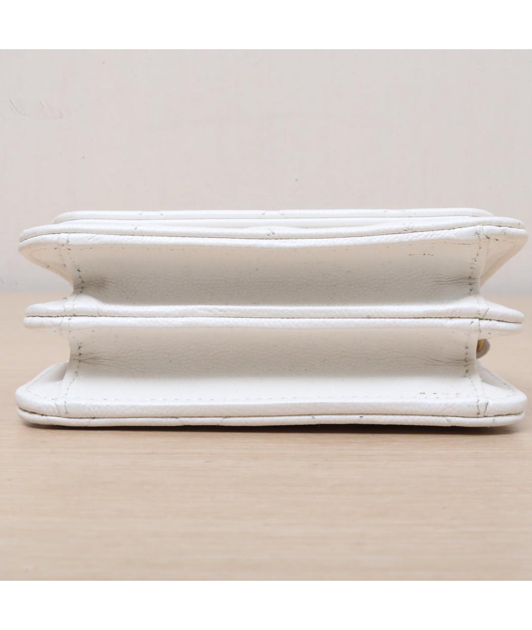 CHANEL Белая кожаная сумка через плечо, фото 9