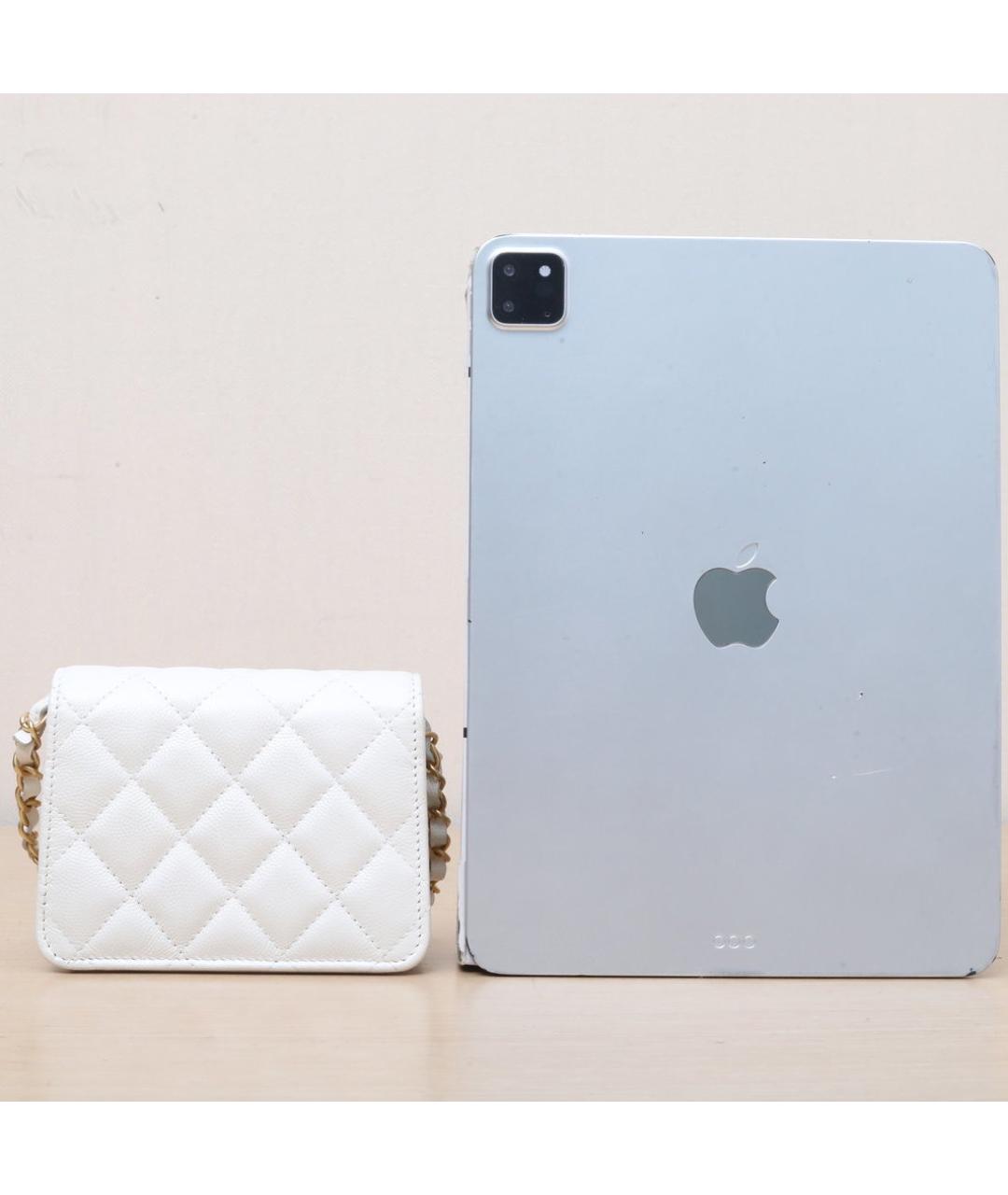 CHANEL Белая кожаная сумка через плечо, фото 7