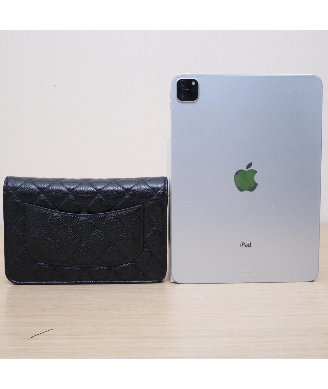 CHANEL Черная кожаная сумка через плечо, фото 7