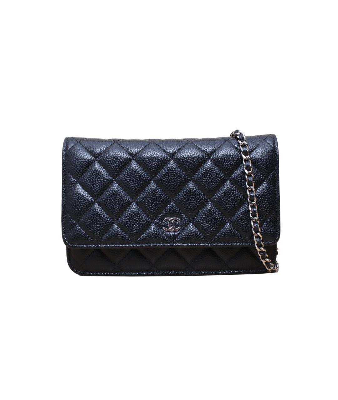 CHANEL Черная кожаная сумка через плечо, фото 1