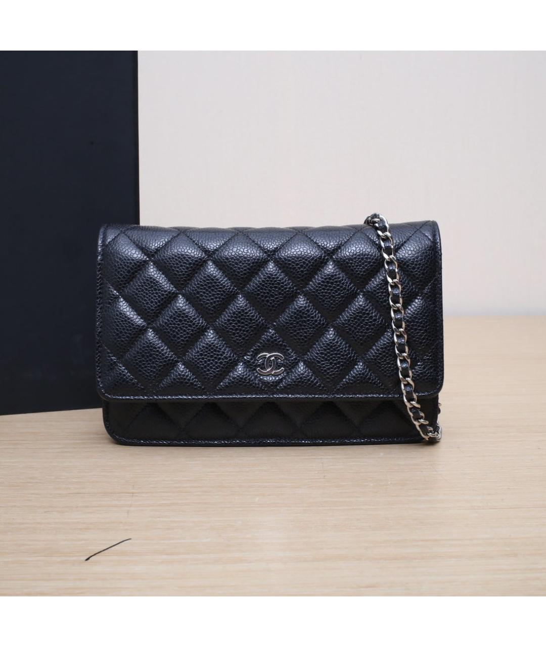 CHANEL Черная кожаная сумка через плечо, фото 2