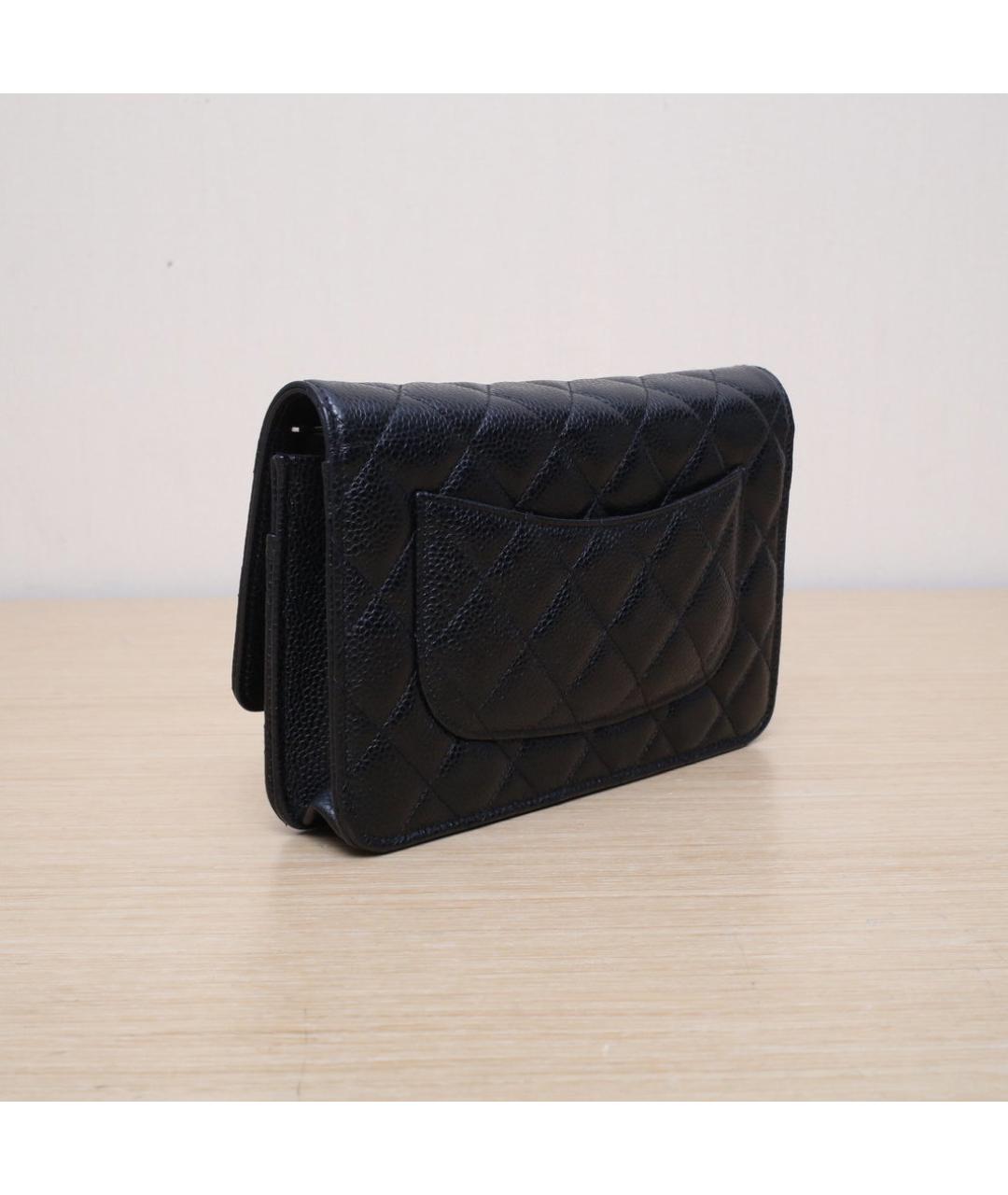 CHANEL Черная кожаная сумка через плечо, фото 6