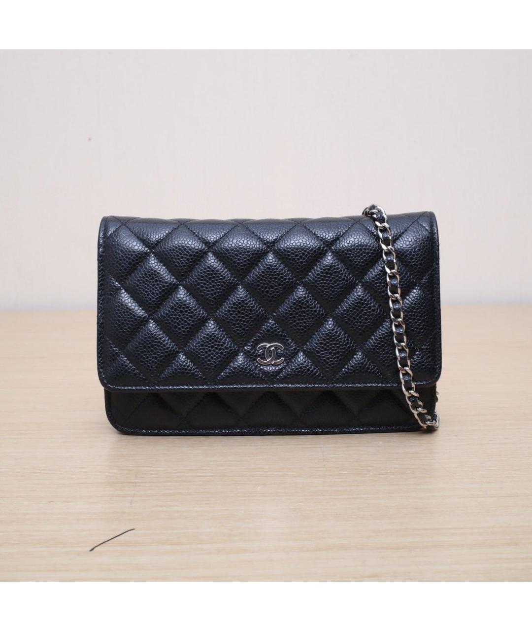 CHANEL Черная кожаная сумка через плечо, фото 3