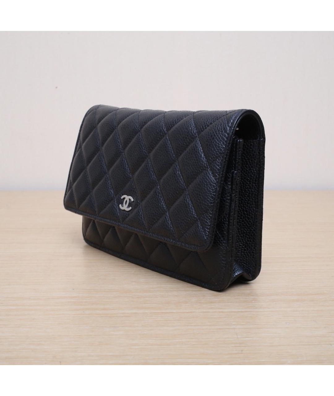 CHANEL Черная кожаная сумка через плечо, фото 4