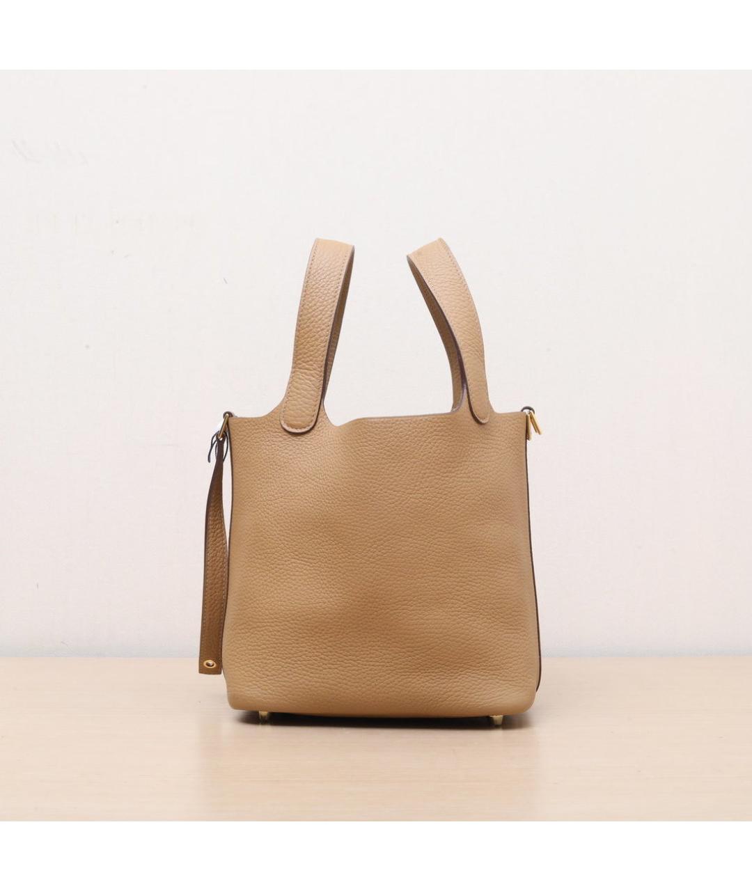 HERMES Коричневая кожаная сумка через плечо, фото 5