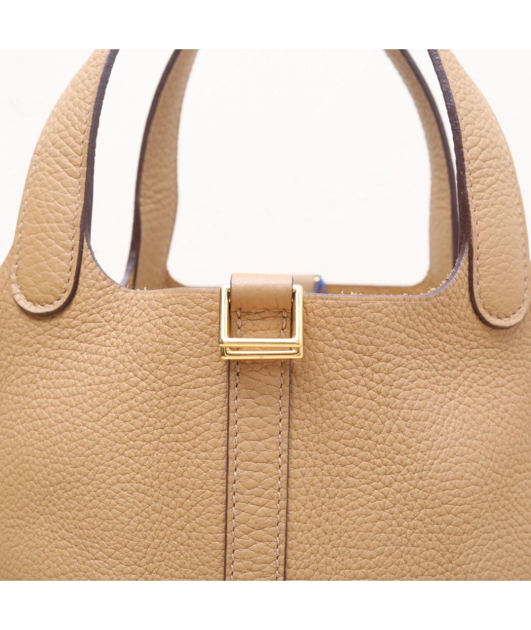 HERMES Коричневая кожаная сумка через плечо, фото 8