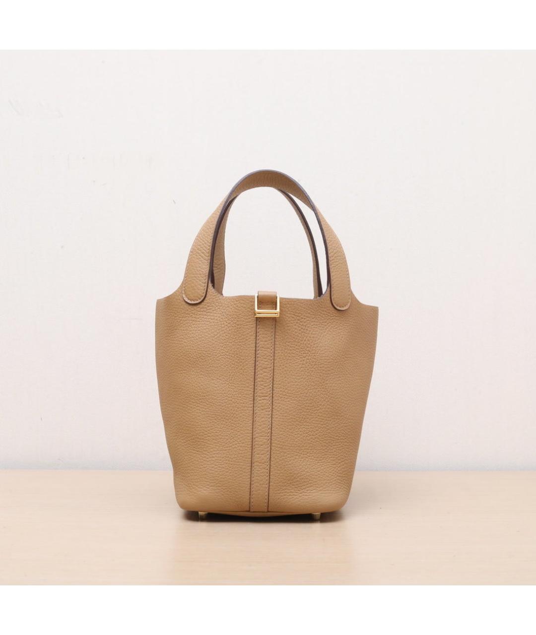 HERMES Коричневая кожаная сумка через плечо, фото 3