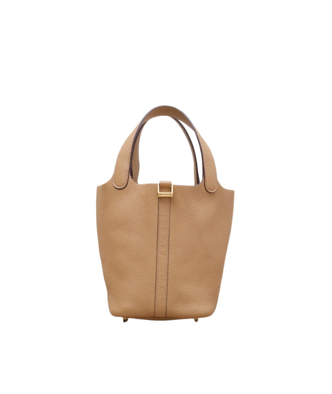 HERMES Коричневая кожаная сумка через плечо, фото 1