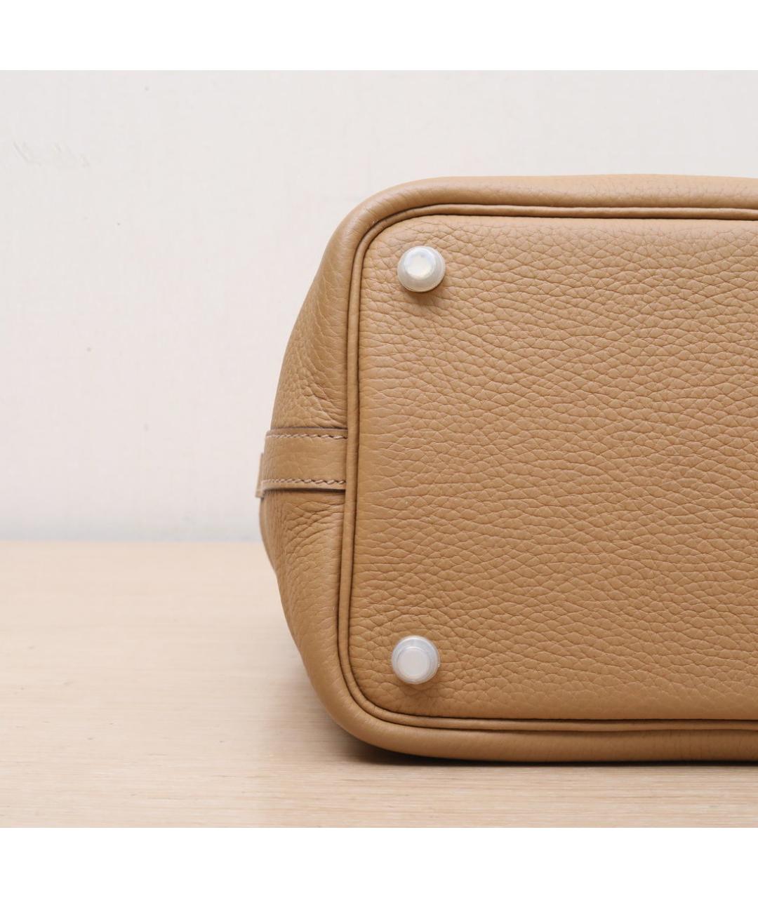 HERMES Коричневая кожаная сумка через плечо, фото 9