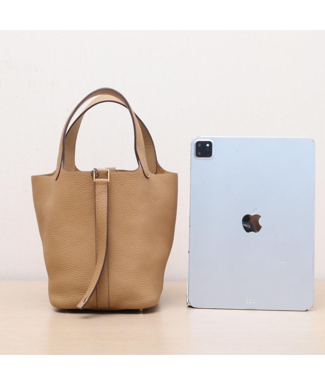 HERMES Коричневая кожаная сумка через плечо, фото 7