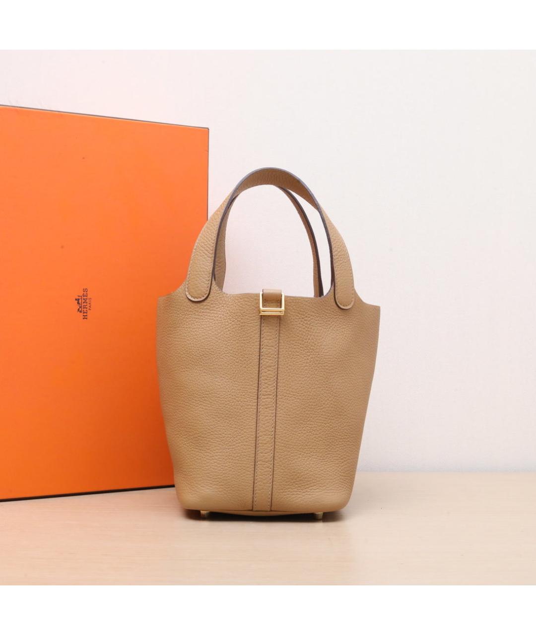 HERMES Коричневая кожаная сумка через плечо, фото 2