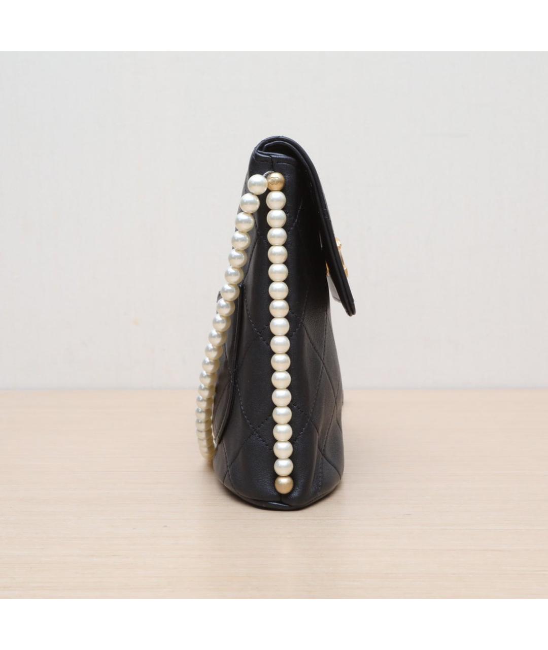 CHANEL Черная кожаная сумка через плечо, фото 5