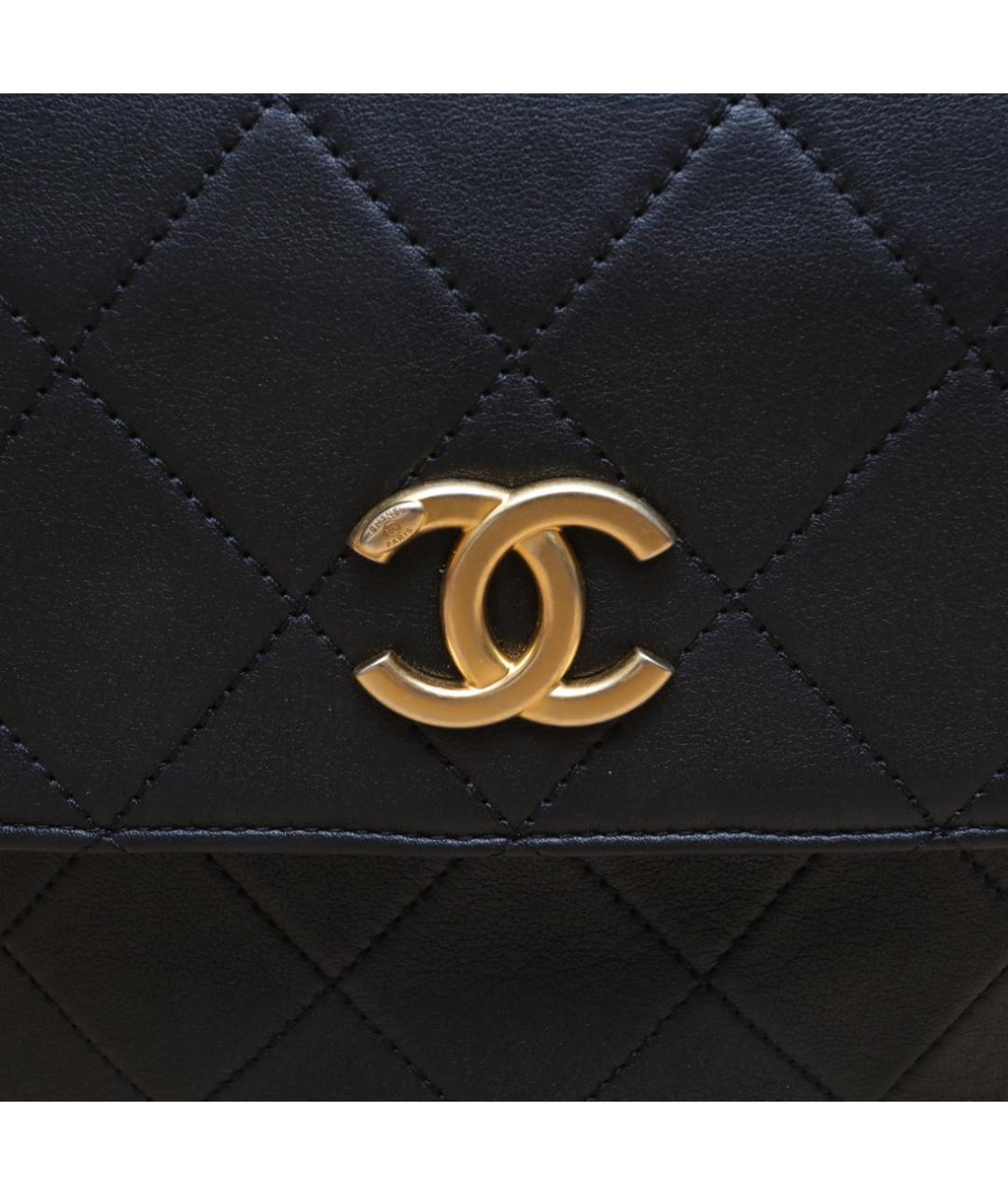 CHANEL Черная кожаная сумка через плечо, фото 7