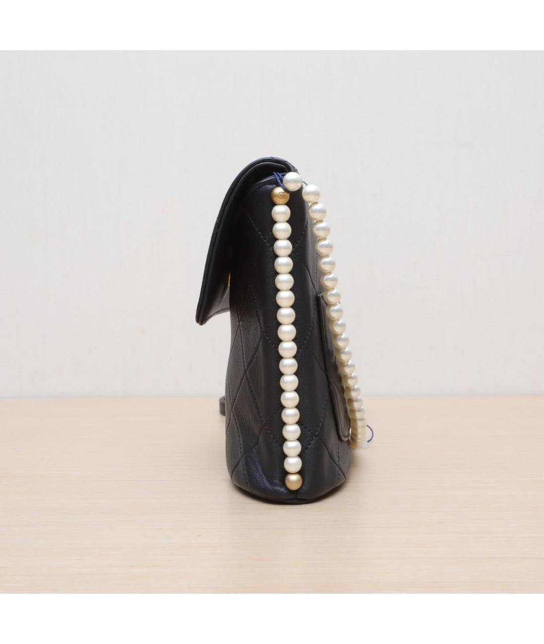 CHANEL Черная кожаная сумка через плечо, фото 4