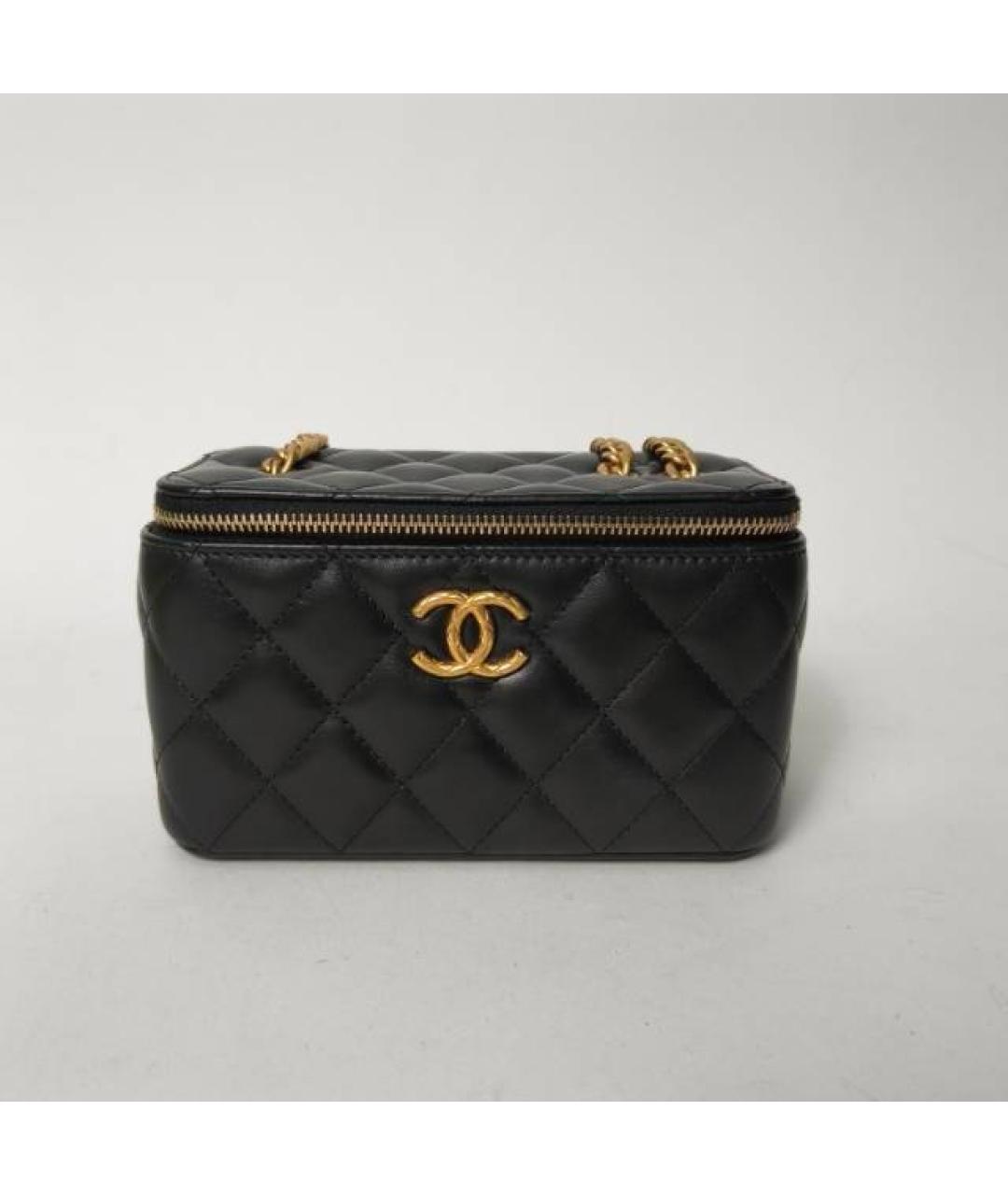 CHANEL Черная кожаная сумка через плечо, фото 9