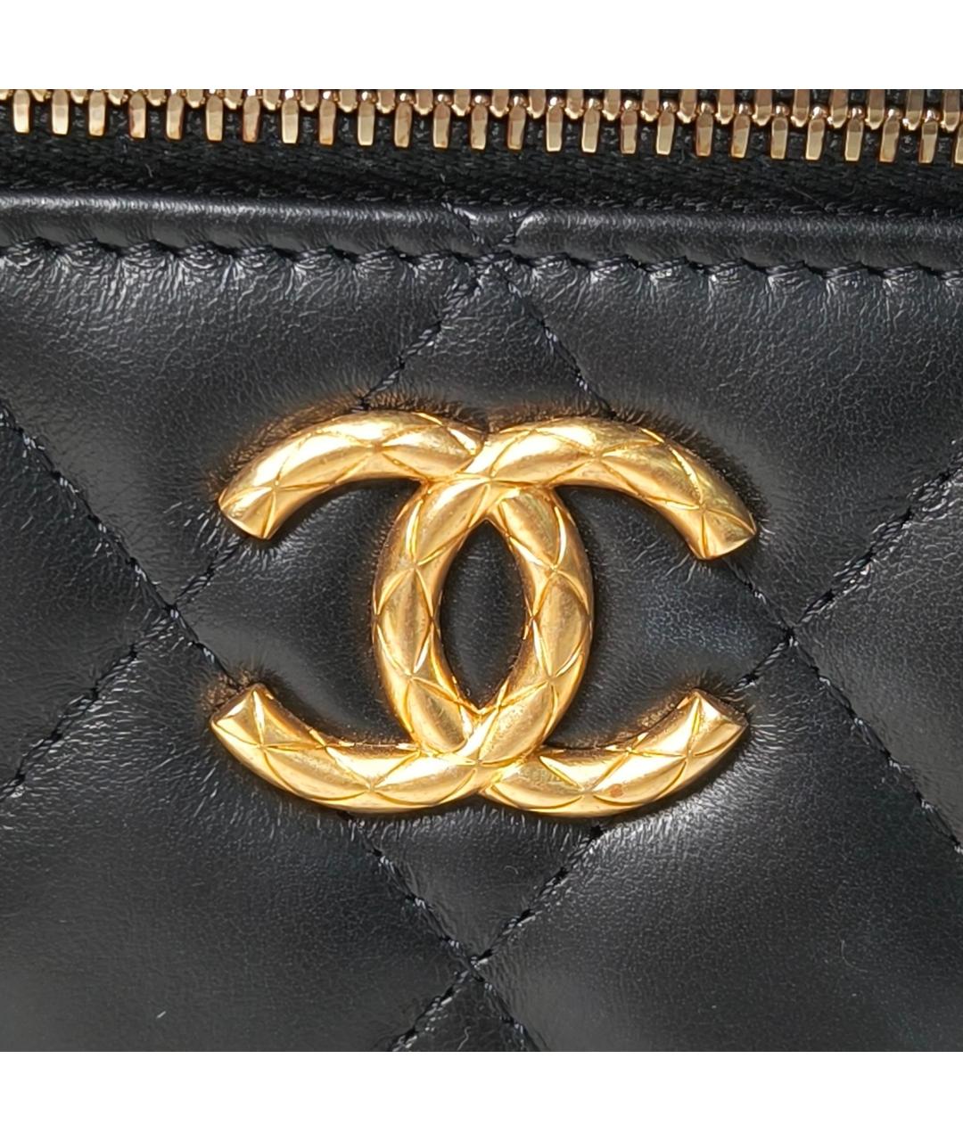 CHANEL Черная кожаная сумка через плечо, фото 8