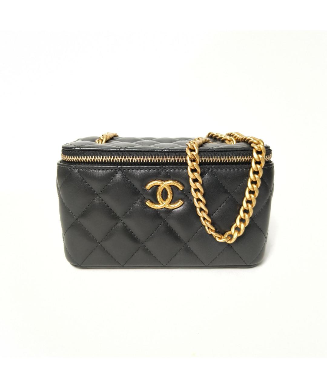 CHANEL Черная кожаная сумка через плечо, фото 2