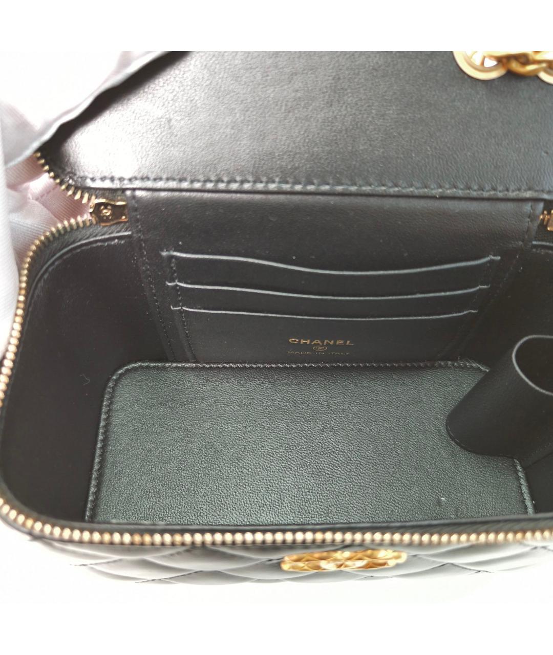 CHANEL Черная кожаная сумка через плечо, фото 7