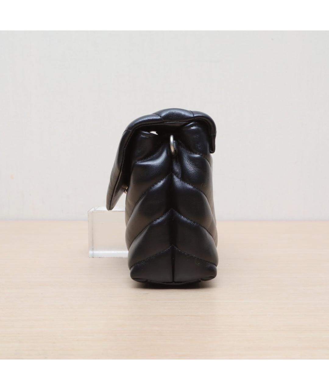 SAINT LAURENT Черная кожаная сумка через плечо, фото 4