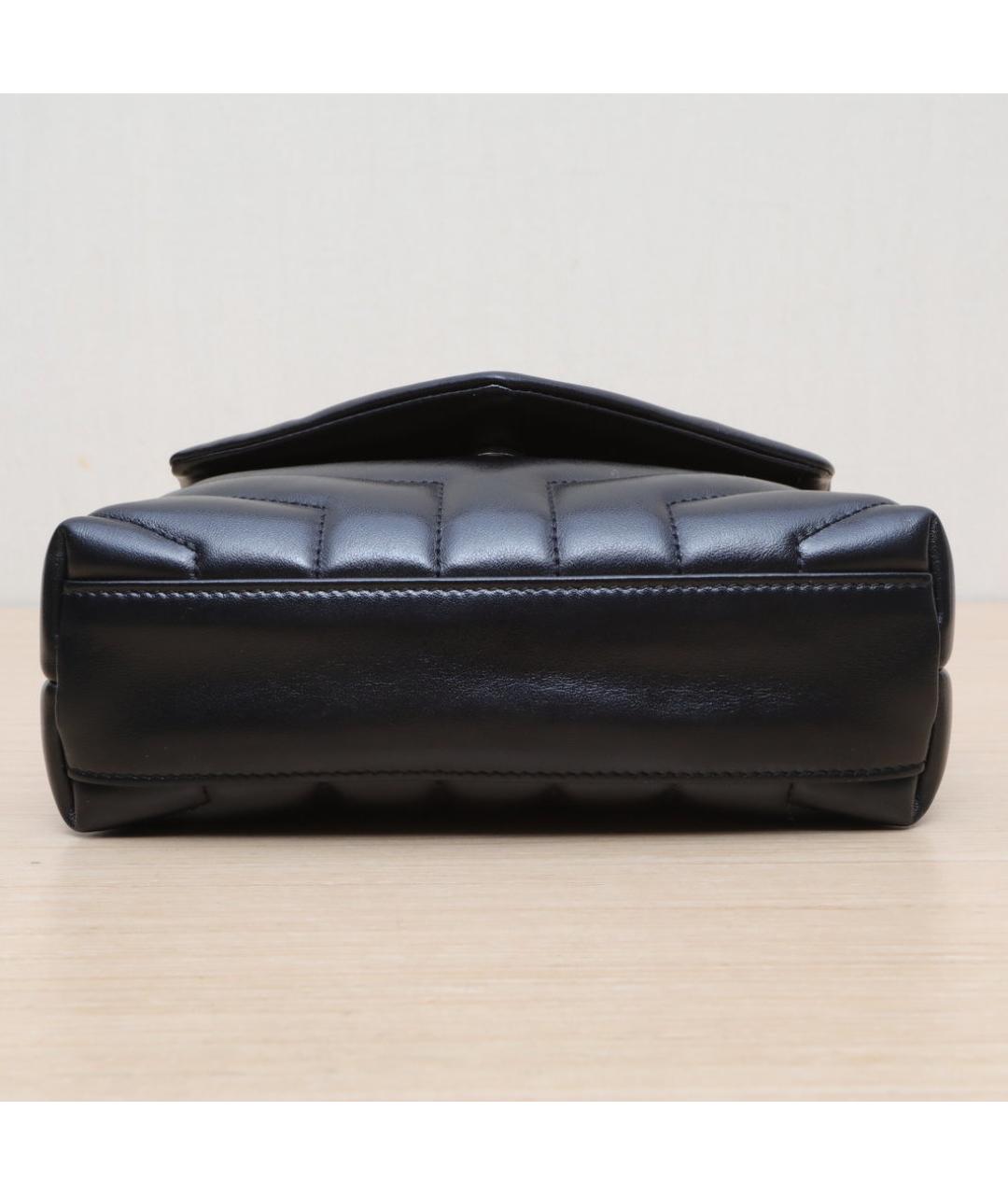 SAINT LAURENT Черная кожаная сумка через плечо, фото 8