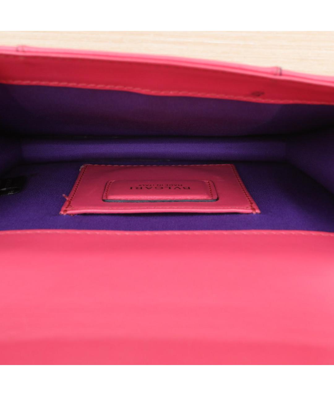 BVLGARI Розовая кожаная сумка через плечо, фото 9