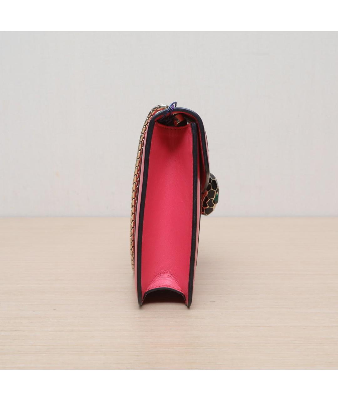 BVLGARI Розовая кожаная сумка через плечо, фото 5