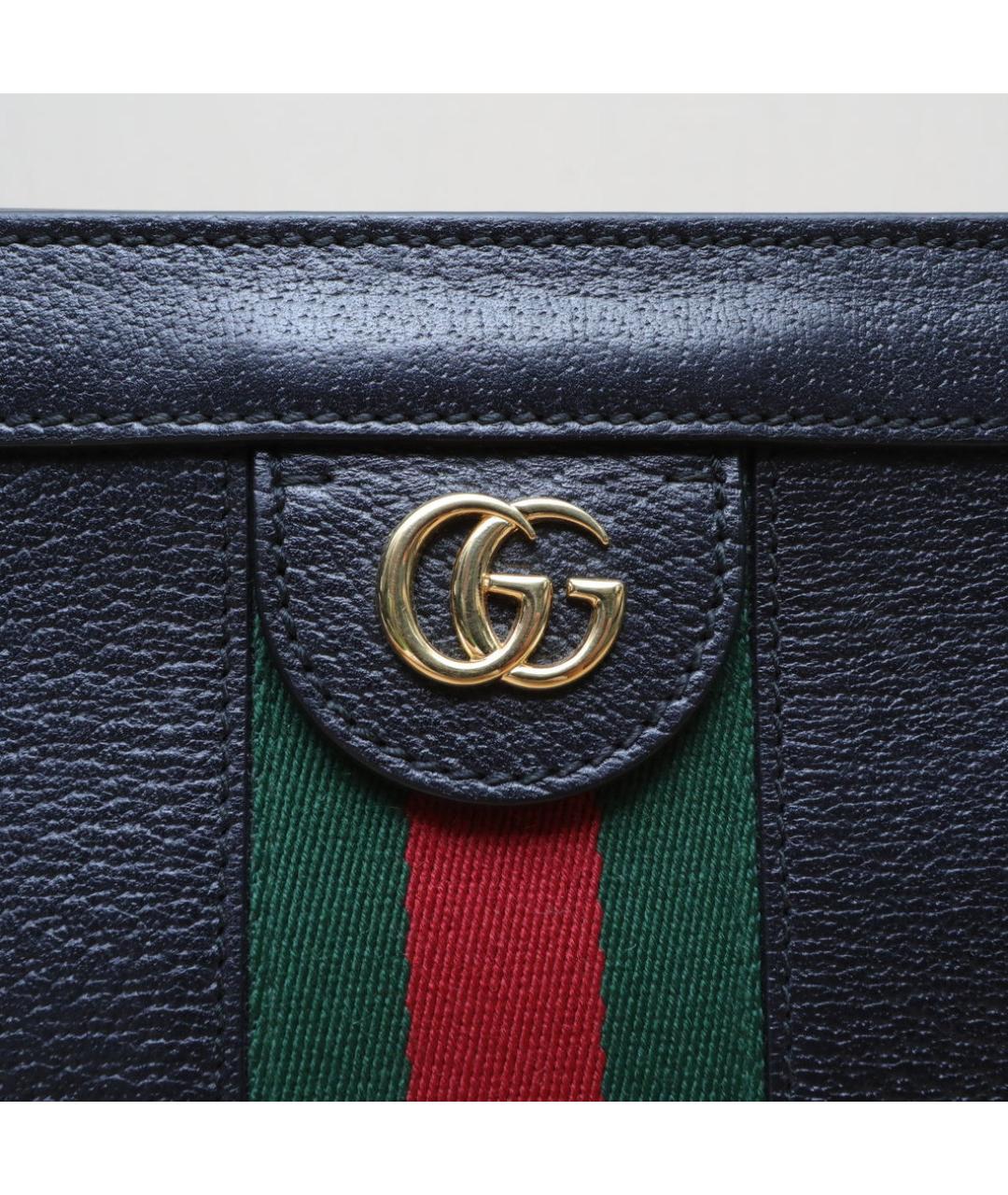 GUCCI Черная кожаная сумка через плечо, фото 7