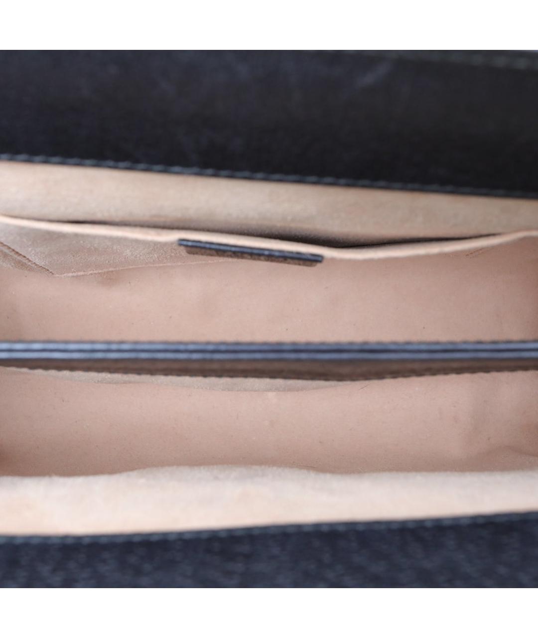 GUCCI Черная кожаная сумка через плечо, фото 9