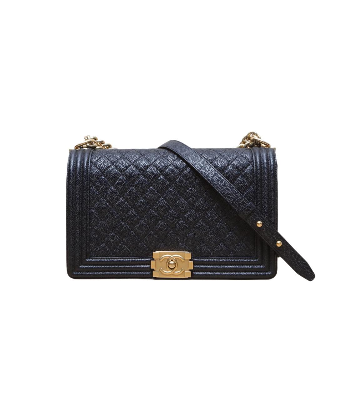 CHANEL Черная кожаная сумка через плечо, фото 1