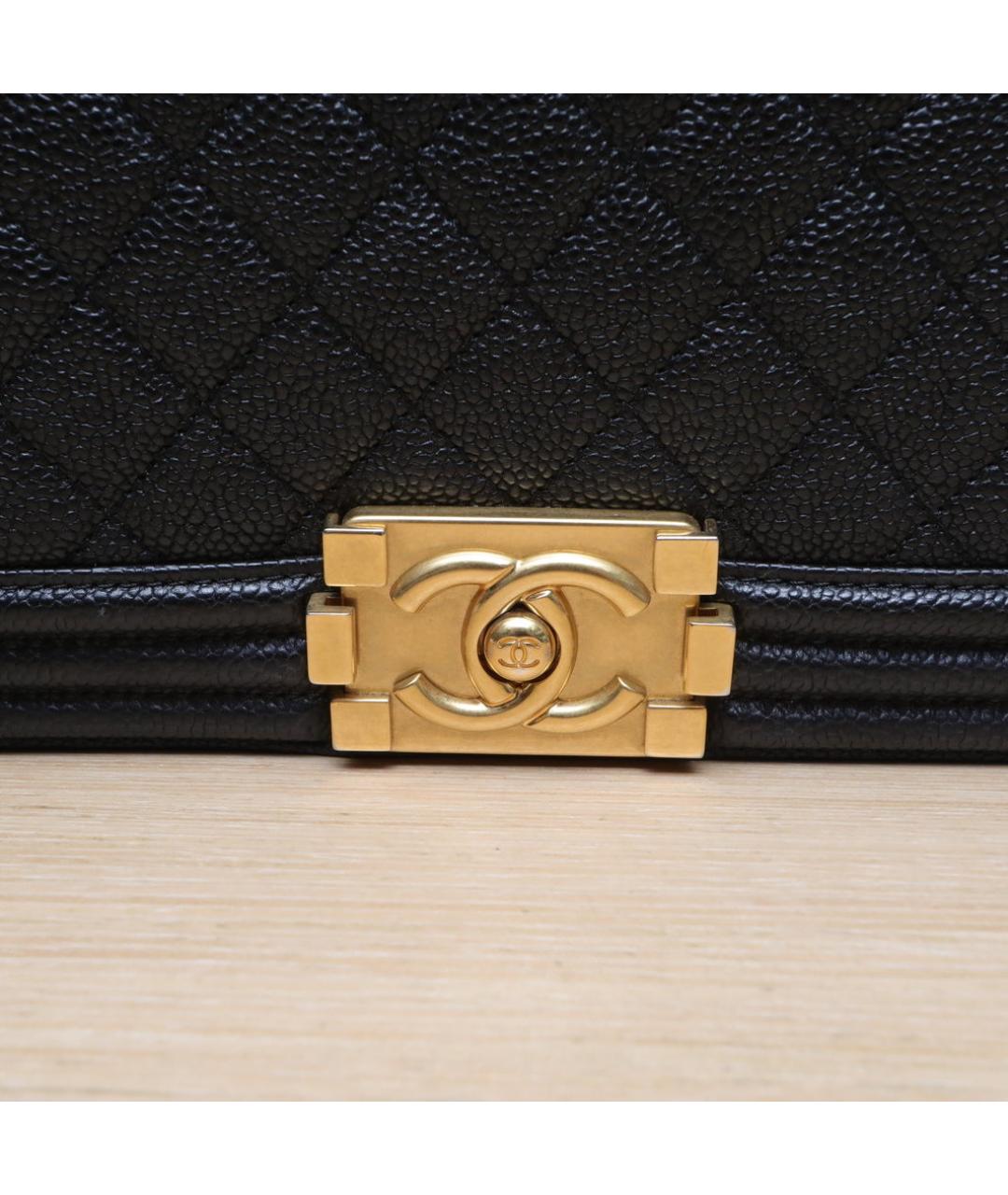 CHANEL Черная кожаная сумка через плечо, фото 7