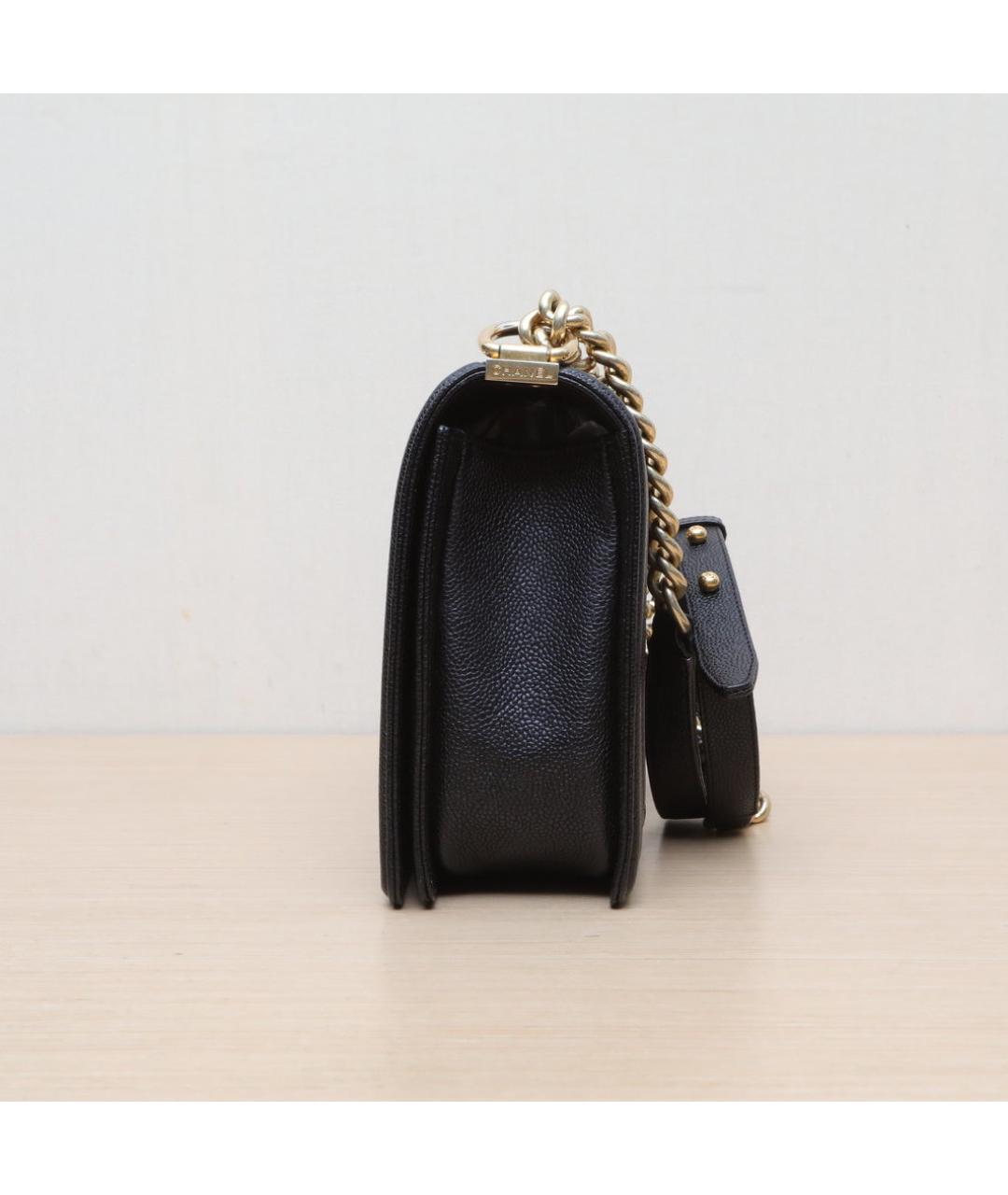 CHANEL Черная кожаная сумка через плечо, фото 4