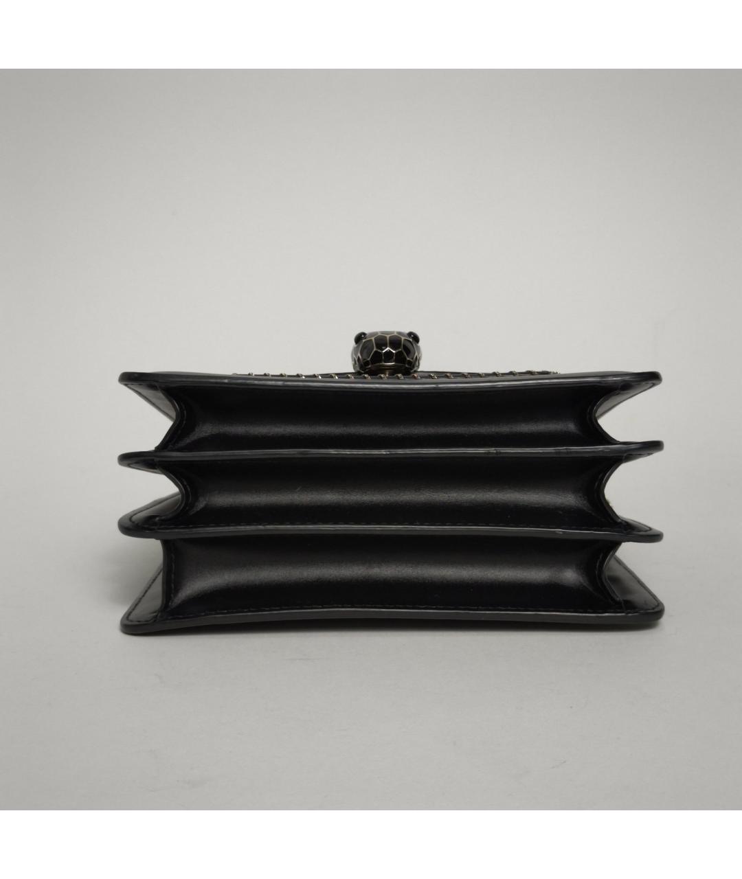 BVLGARI Черная кожаная сумка через плечо, фото 6