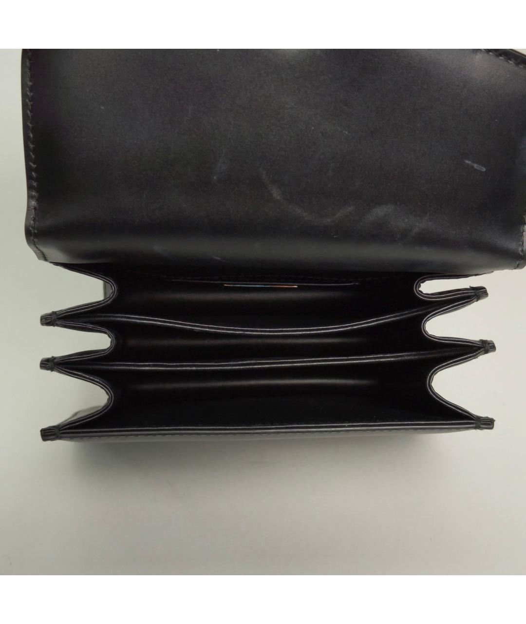 BVLGARI Черная кожаная сумка через плечо, фото 7