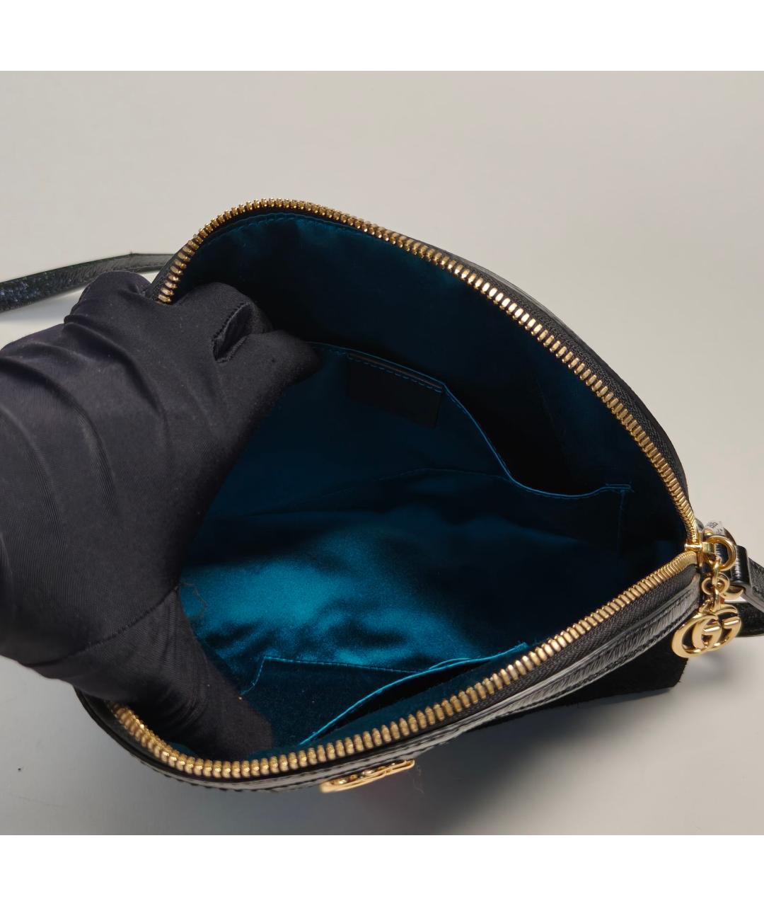 GUCCI Черная замшевая сумка через плечо, фото 8